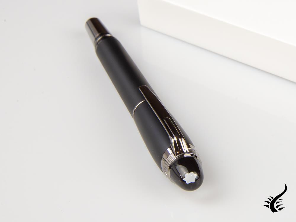 Stylo plume Montblanc StarWalker Ultra Black, attributs en ruthénium, 126340