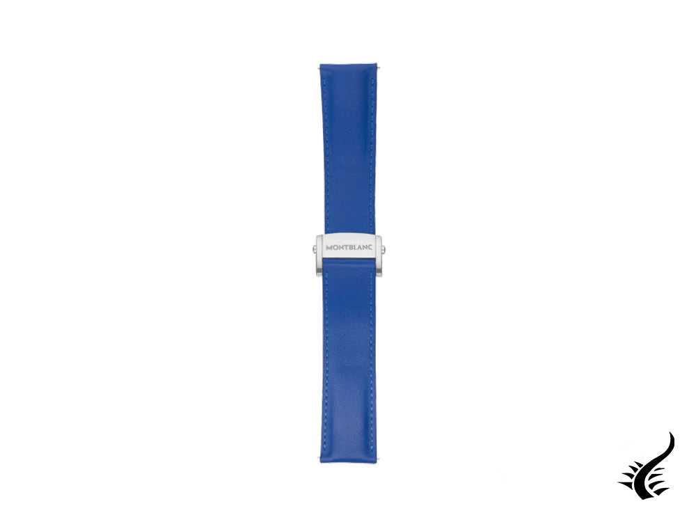 Montblanc Summit 2 Strap, Calf leather, Blue Sapphire, 22mm, 119705