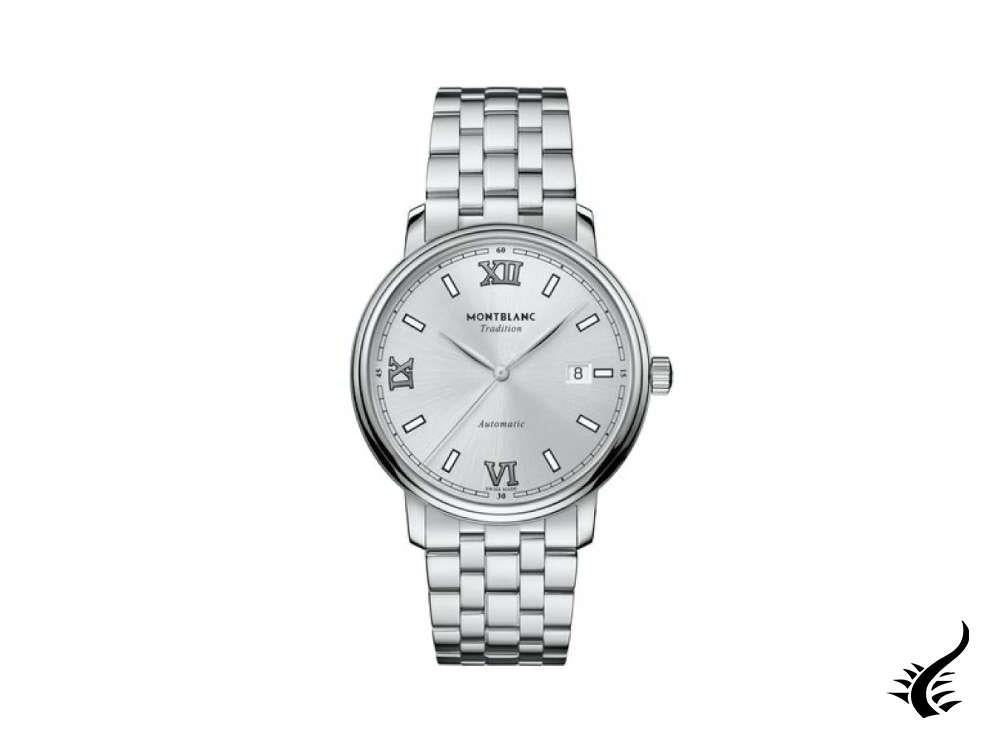 Montre automatique Montblanc Tradition, argent, 40 mm, bracelet en acier, 127770