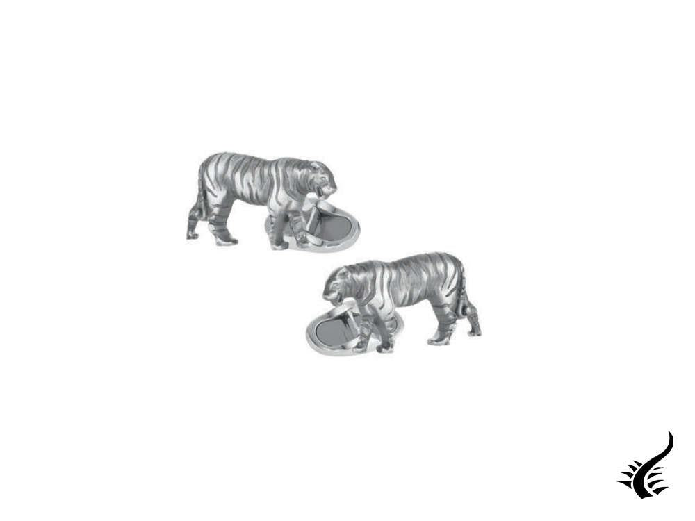 Montblanc Zodiac Sign Tiger Cufflinks, Silver, 128336