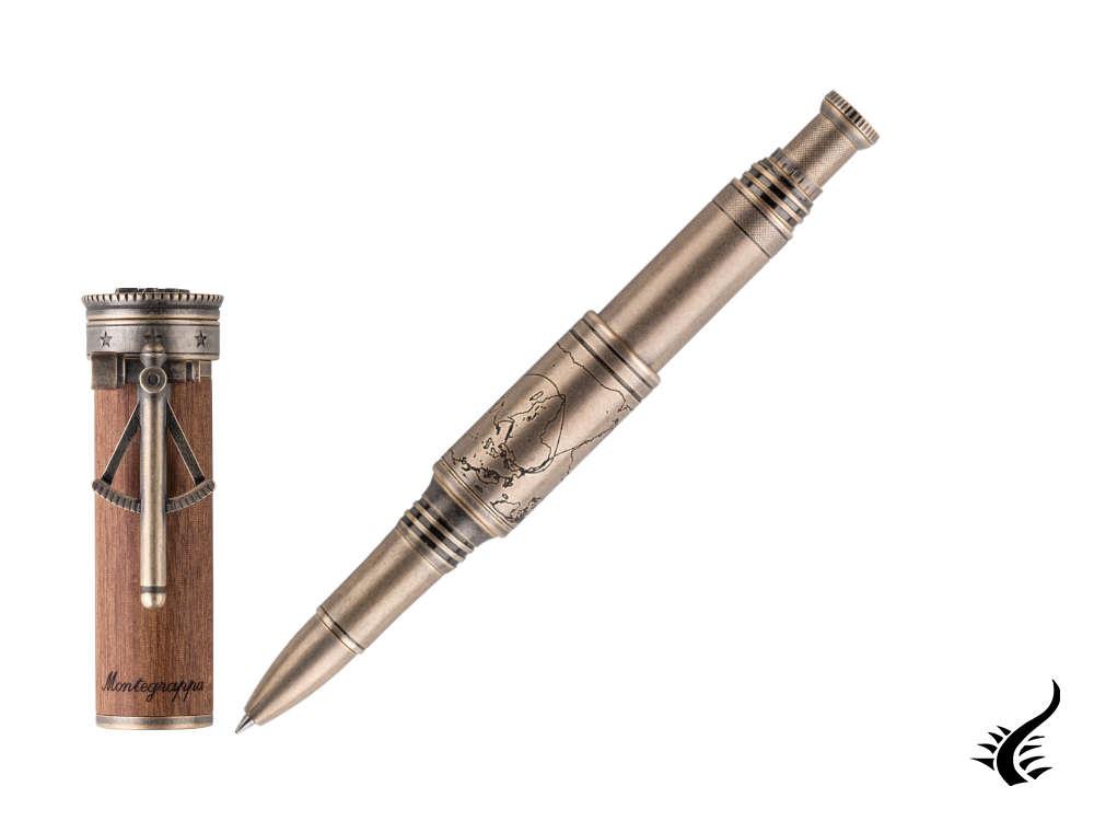 Stylo roller Montegrappa Age Of Discovery, laiton, édition limitée, ISDARRBW