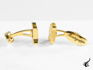 Montegrappa Ambigram Cufflinks, Stainless steel, IP Yellow Gold, IDA2CLY0