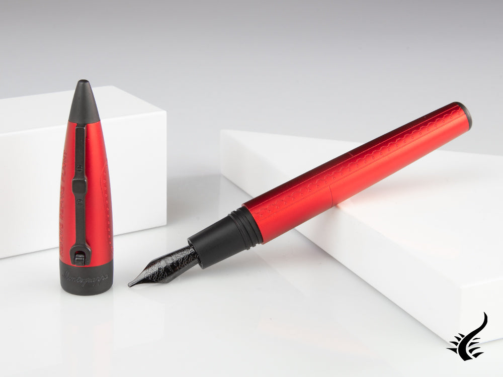 Stylo plume Montegrappa Aviator Red Baron, aluminium, rouge, ISAOR-UR