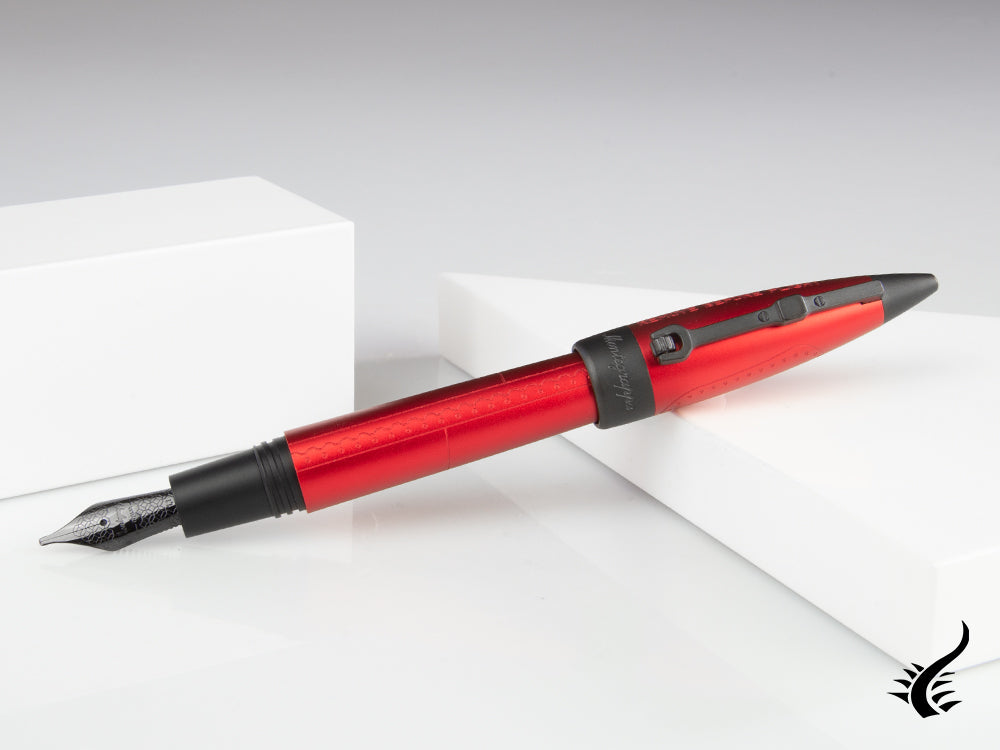 Montegrappa Aviator Red Baron Fountain Pen, Aluminum, Red, ISAOR-UR