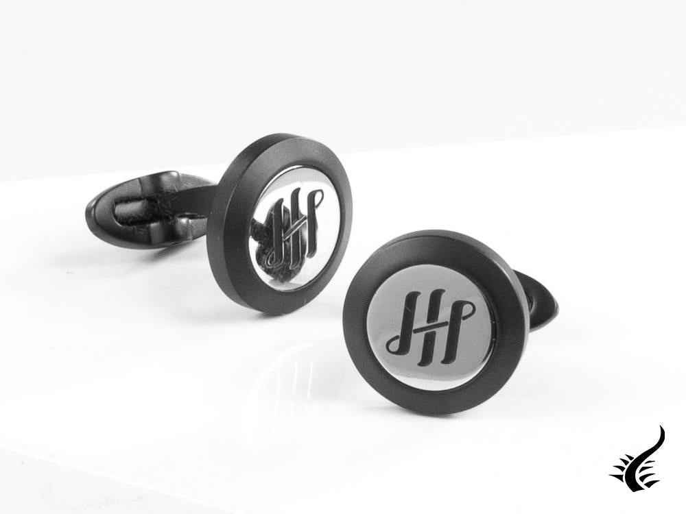 Montegrappa Classico Ambigram Cufflinks, Stainless steel, IP Black, IDA1CLBS