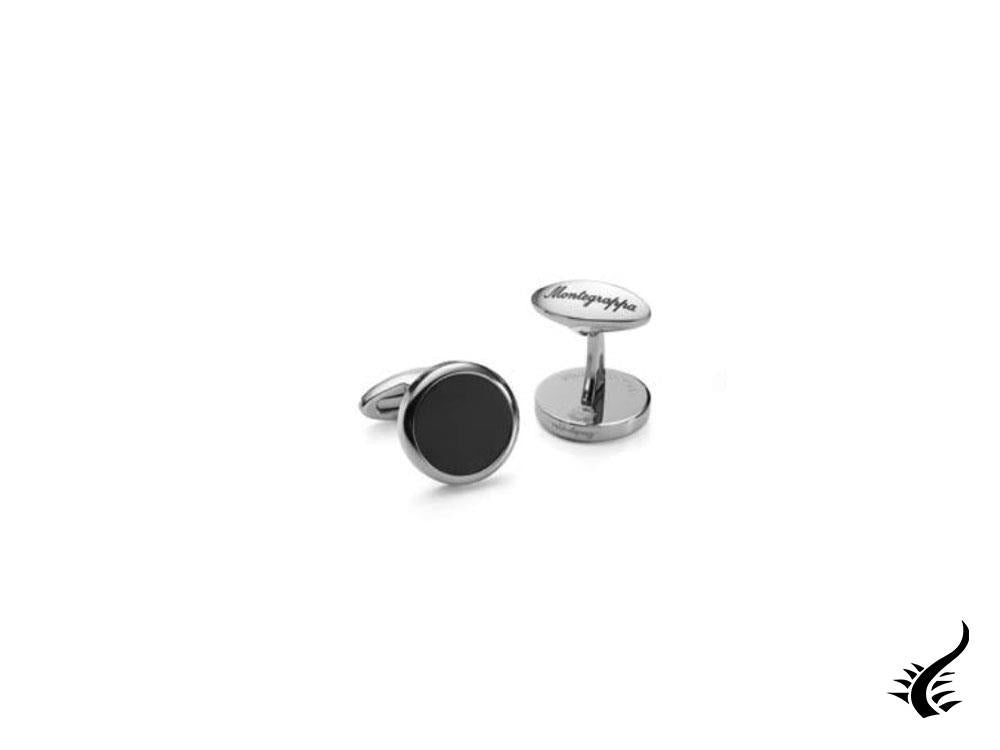 Montegrappa Classico Cufflinks, Stainless steel, IP Black, IDCCCLSB