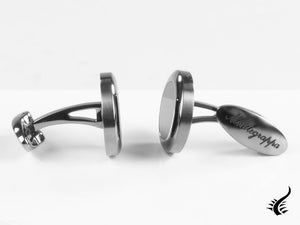 Montegrappa Classico Cufflinks, Stainless steel, IP Gun Metal, IDCCCLLB