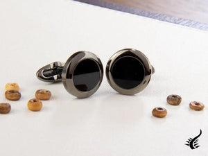 Montegrappa Classico Cufflinks, Stainless steel, IP Gun Metal, IDCCCLLB