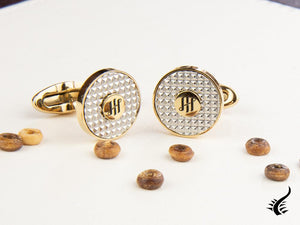 Montegrappa Clou Ambigram Cufflinks, Stainless steel, IP Yellow Gold, IDA3CLYS