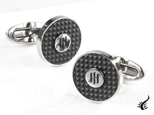 Montegrappa Clou Ambigram Cufflinks, Stainless steel. IP Black, IDA3CLSB