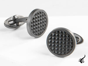 Montegrappa Clou Cufflinks, Stainless steel, IP Gun Metal & IP Black, IDCPCLLB