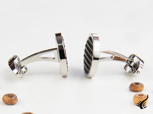 Montegrappa Clou Cufflinks, Stainless steel. IP Black, IDCPCLSB