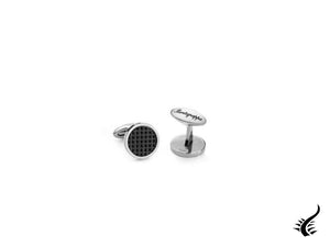 Boutons de manchette Montegrappa Clou, acier inoxydable, IP Black, IDCPCLSB