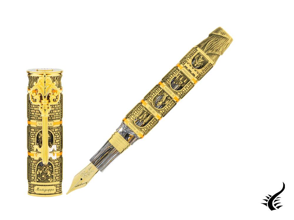 Montegrappa Dante Alighieri: Purgatorio LE Fountain Pen, Gold, ISUDN-GL