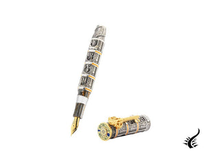 Montegrappa Dante Alighieri: Purgatorio LE Fountain Pen, Silver ISUDN-SL