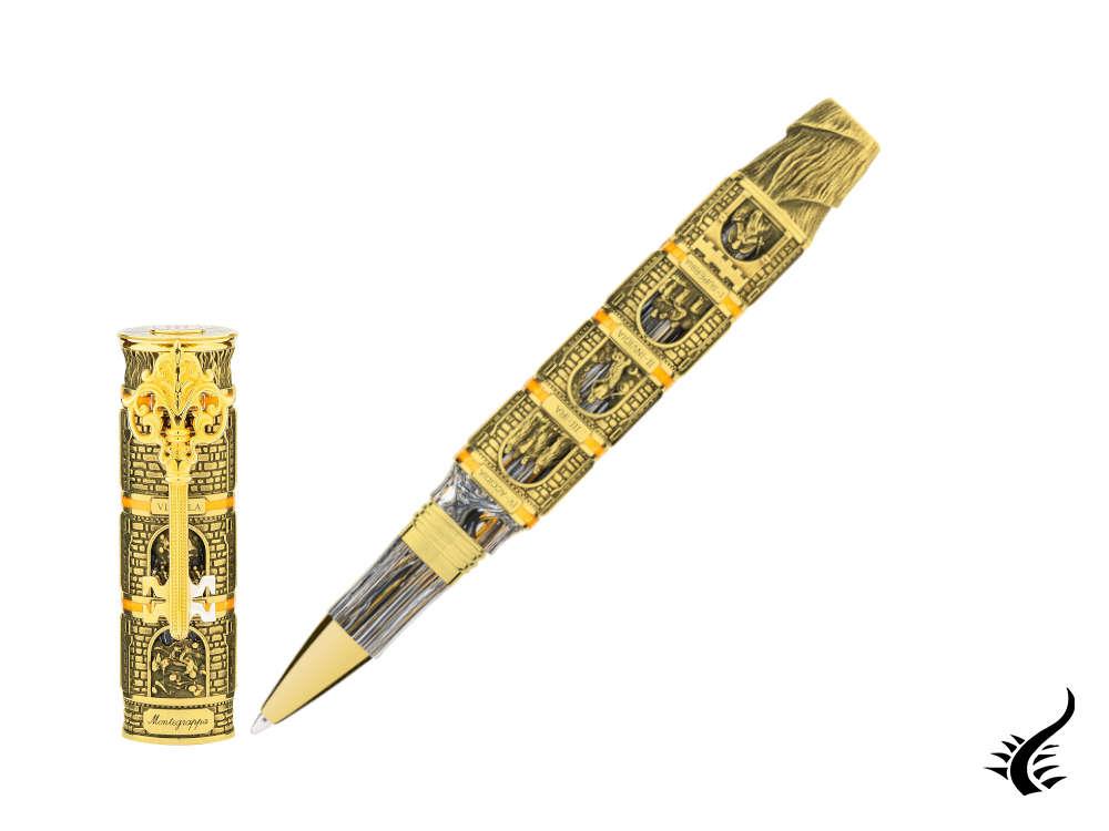 Montegrappa Dante Alighieri: Purgatorio LE Rollerball pen, Gold, ISUDNRGL