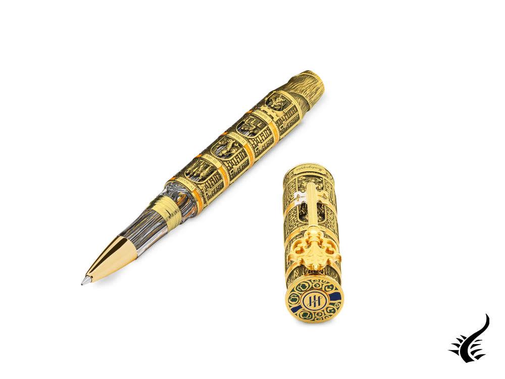 Montegrappa Dante Alighieri: Purgatorio LE Rollerball pen, Gold, ISUDNRGL