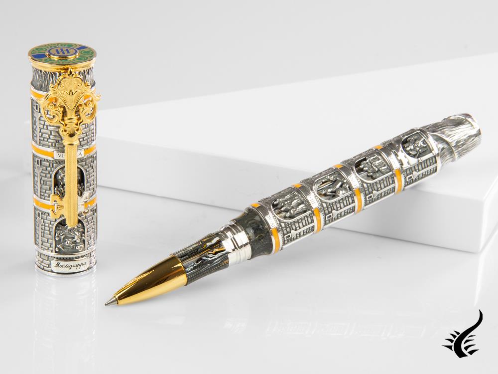 Montegrappa Dante Alighieri: Purgatorio LE Rollerball pen, Silver, ISUDNRSL