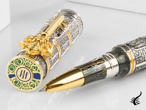 Montegrappa Dante Alighieri: Purgatorio LE Rollerball pen, Silver, ISUDNRSL