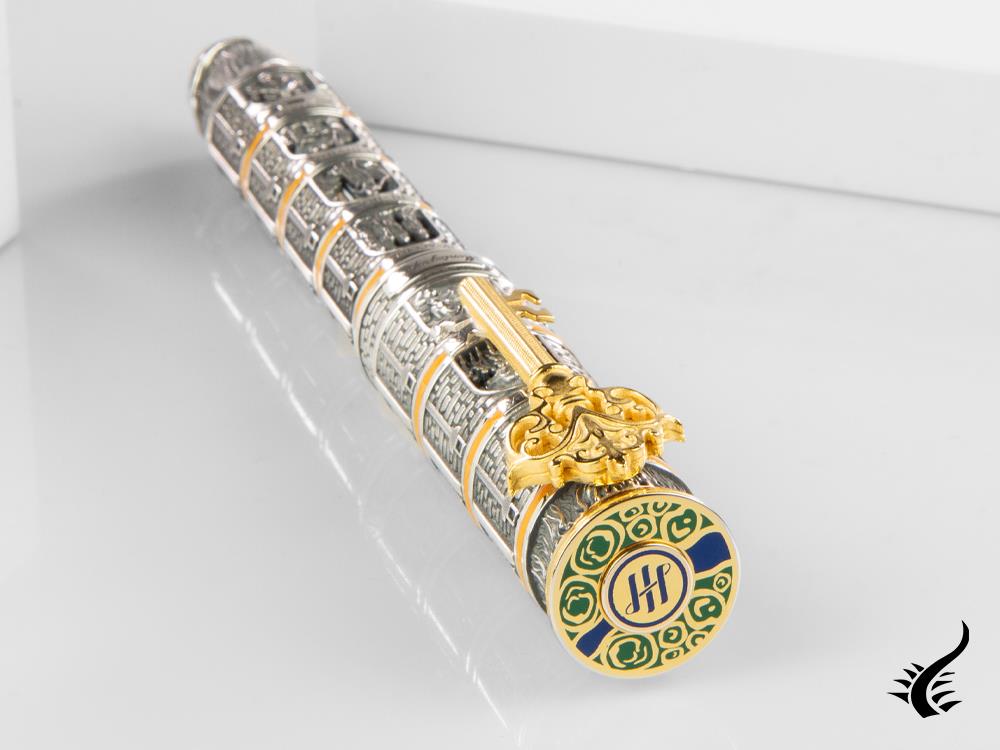 Montegrappa Dante Alighieri : Stylo roller Purgatorio LE, Argent, ISUDNRSL