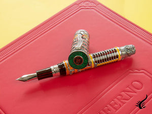 Montegrappa Dante Inferno Divina Commedia Silver Fountain Pen, ISIDN-SL