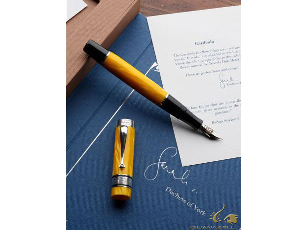 Montegrappa Duchess of York Fountain Pen, Yellow, Limited Ed, ISDYN-CY