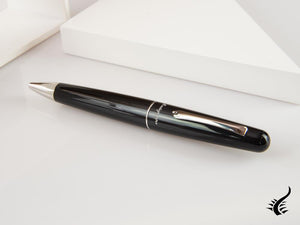 Stylo à bille Montegrappa Elmo 01, résine noire, acier inoxydable, ISEORBAC