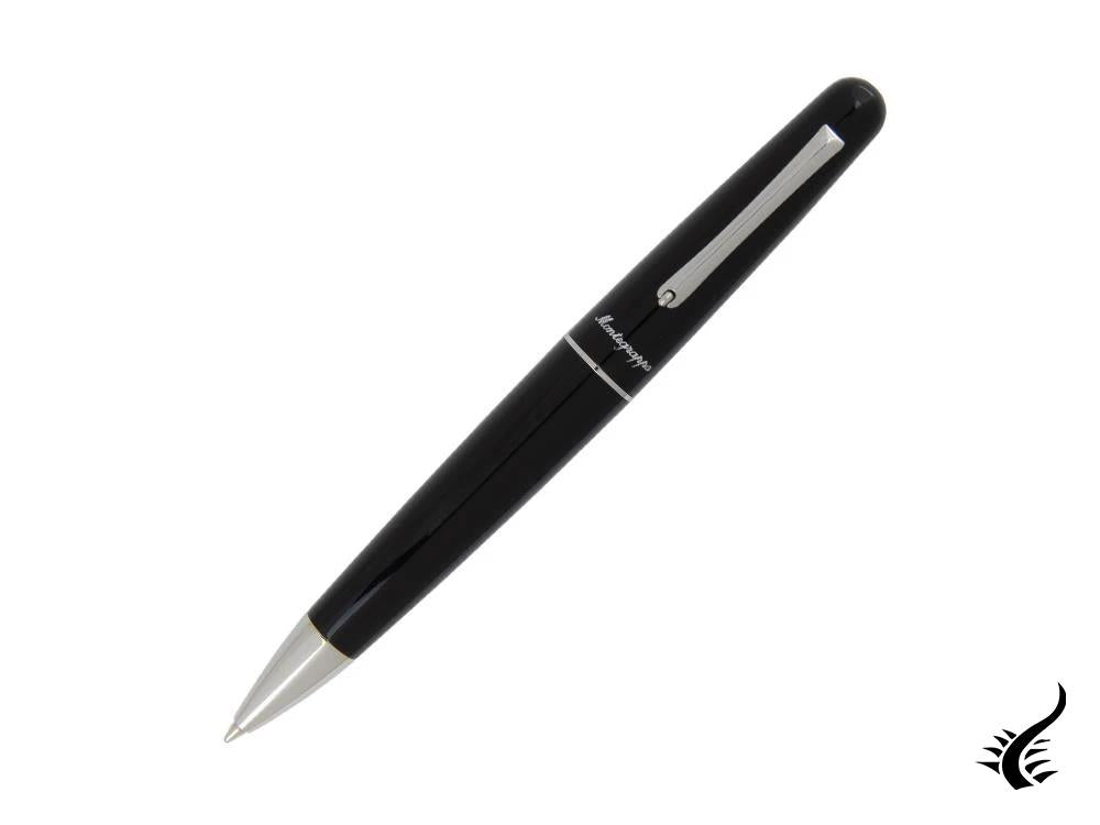 Montegrappa Elmo 01 Ballpoint pen, Black Resin, Stainless Steel, ISEORBAC