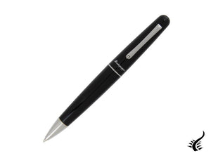 Stylo à bille Montegrappa Elmo 01, résine noire, acier inoxydable, ISEORBAC