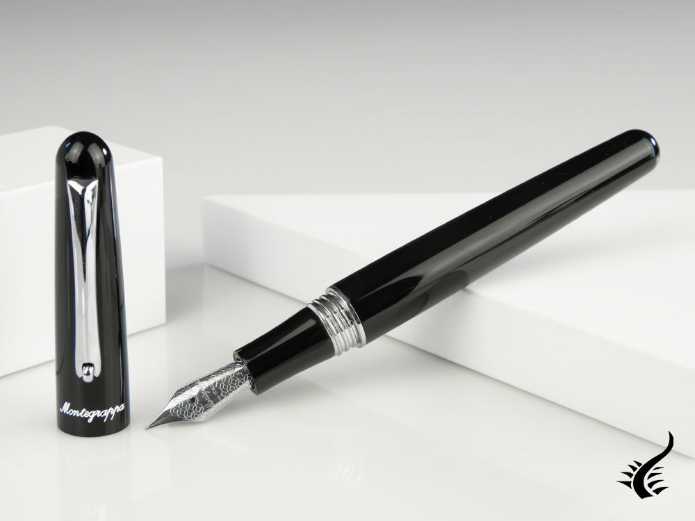 Montegrappa Elmo 01 Fountain Pen, Black Resin, ISEOR-AC