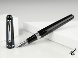 Stylo plume Montegrappa Elmo 01, résine noire, ISEOR-AC