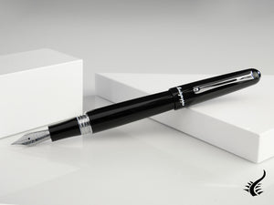 Stylo plume Montegrappa Elmo 01, résine noire, ISEOR-AC