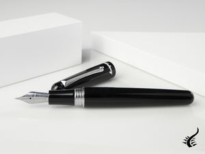 Stylo plume Montegrappa Elmo 01, résine noire, ISEOR-AC