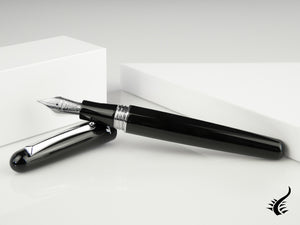 Stylo plume Montegrappa Elmo 01, résine noire, ISEOR-AC