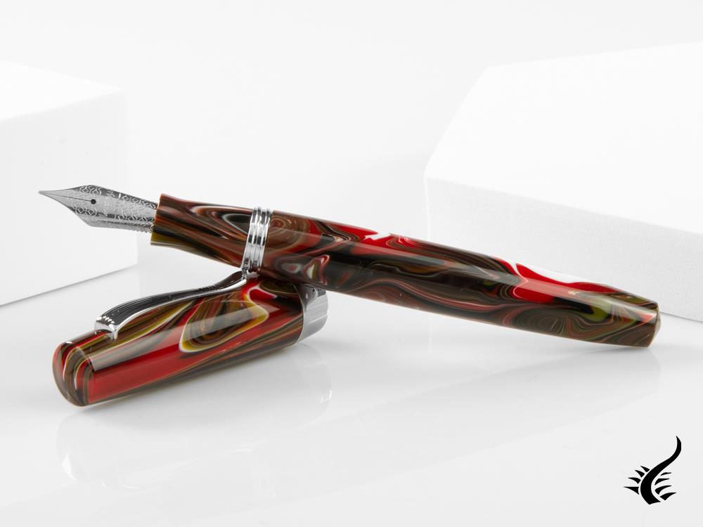 Stylo plume Montegrappa Elmo 02 Asiago, acier inoxydable, ISE2R-AR