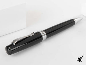 Stylo à bille Montegrappa Elmo 02 Jet Black, résine noire, ISE2RBAC