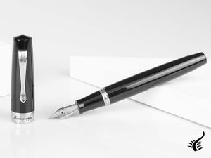 Montegrappa Elmo 02 Jet Black Fountain Pen, Black Resin, ISE2R-AC