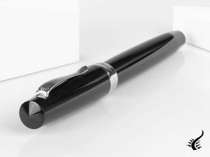 Stylo plume Montegrappa Elmo 02 Jet Black, résine noire, ISE2R-AC