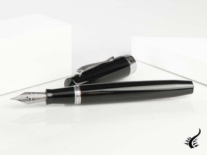 Montegrappa Elmo 02 Jet Black Fountain Pen, Black Resin, ISE2R-AC