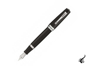 Montegrappa Elmo 02 Jet Black Fountain Pen, Black Resin, ISE2R-AC