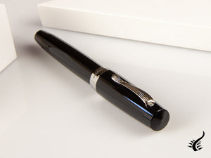 Montegrappa Elmo 02 Jet Black Rollerball pen, Resin, Stainless Steel, ISE2RRAC