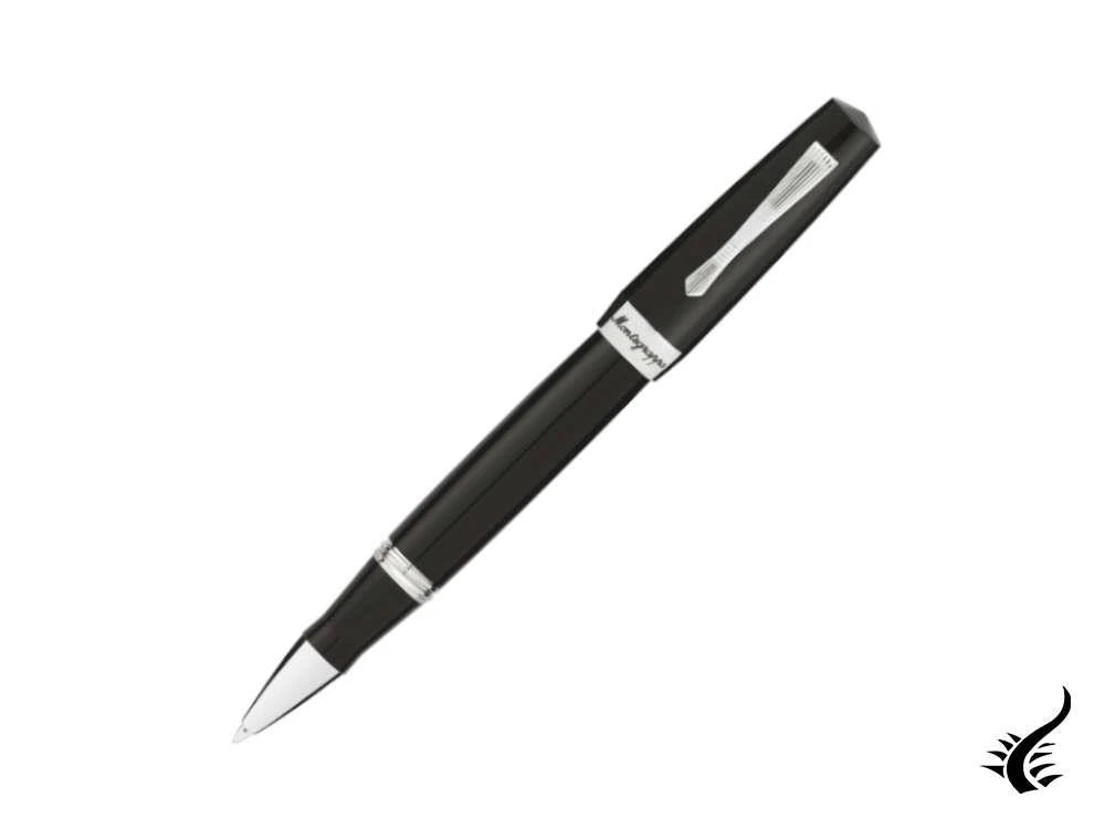 Montegrappa Elmo 02 Jet Black Rollerball pen, Resin, Stainless Steel, ISE2RRAC