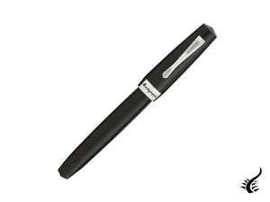 Stylo roller Montegrappa Elmo 02 Jet Black, résine, acier inoxydable, ISE2RRAC