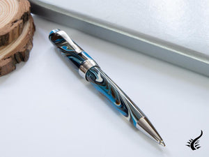 Stylo à bille Montegrappa Elmo 02 Sorapis, résine, acier inoxydable, ISE2RBAB