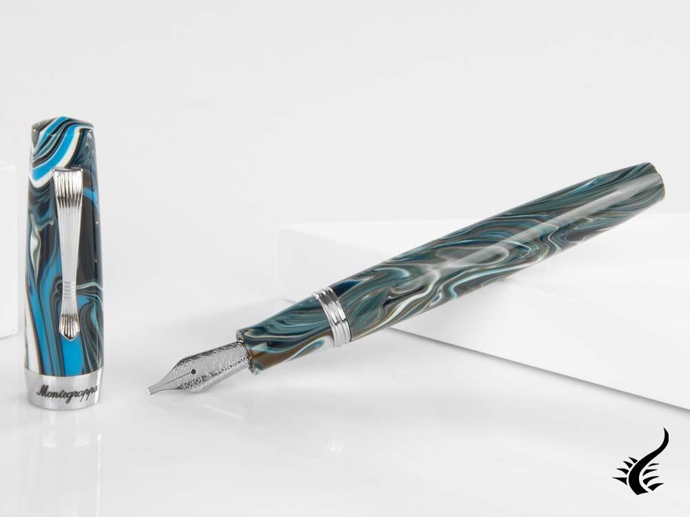 Montegrappa Elmo 02 Sorapis Fountain Pen, Stainless Steel, ISE2R-AB