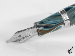 Montegrappa Elmo 02 Sorapis Fountain Pen, Stainless Steel, ISE2R-AB