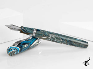 Montegrappa Elmo 02 Sorapis Fountain Pen, Stainless Steel, ISE2R-AB