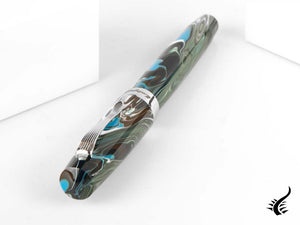 Stylo roller Montegrappa Elmo 02 Sorapis, résine, acier inoxydable, ISE2RRAB