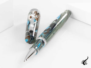 Stylo roller Montegrappa Elmo 02 Sorapis, résine, acier inoxydable, ISE2RRAB