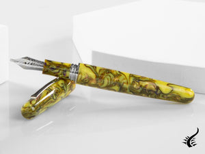 Montegrappa Elmo Fantasy Blooms Iris Yellow Fountain Pen, ISEOR-AY